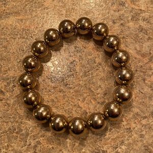 Faux Gold Beaded Ladies Stretch Bracelet GUC